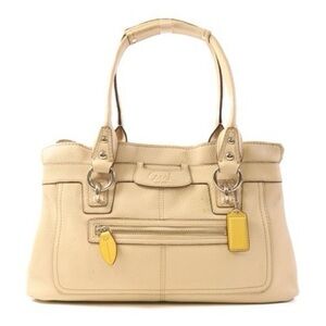 Coach Tan Penelope Pebbled Leather Shoulder Bag